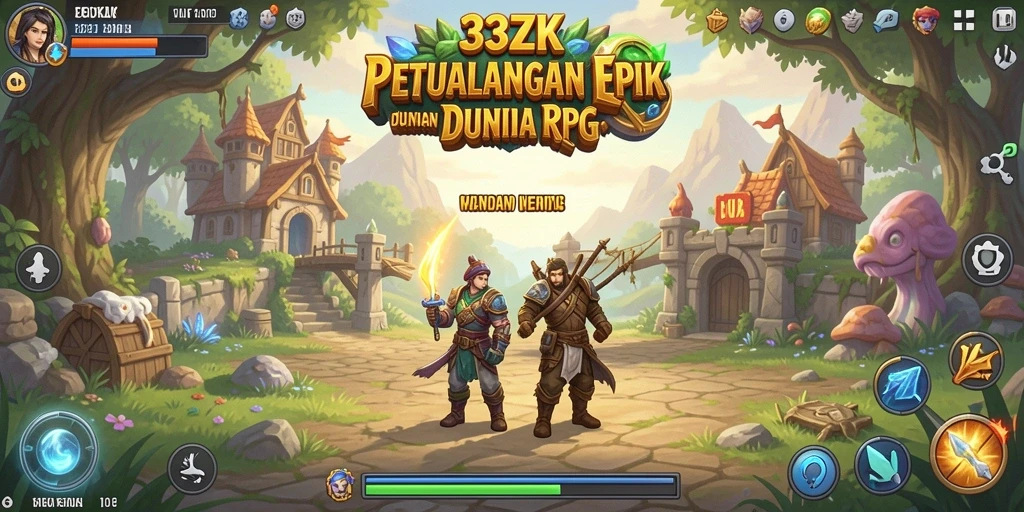 Screenshot menampilkan pertempuran epik dalam dunia 33ZK.