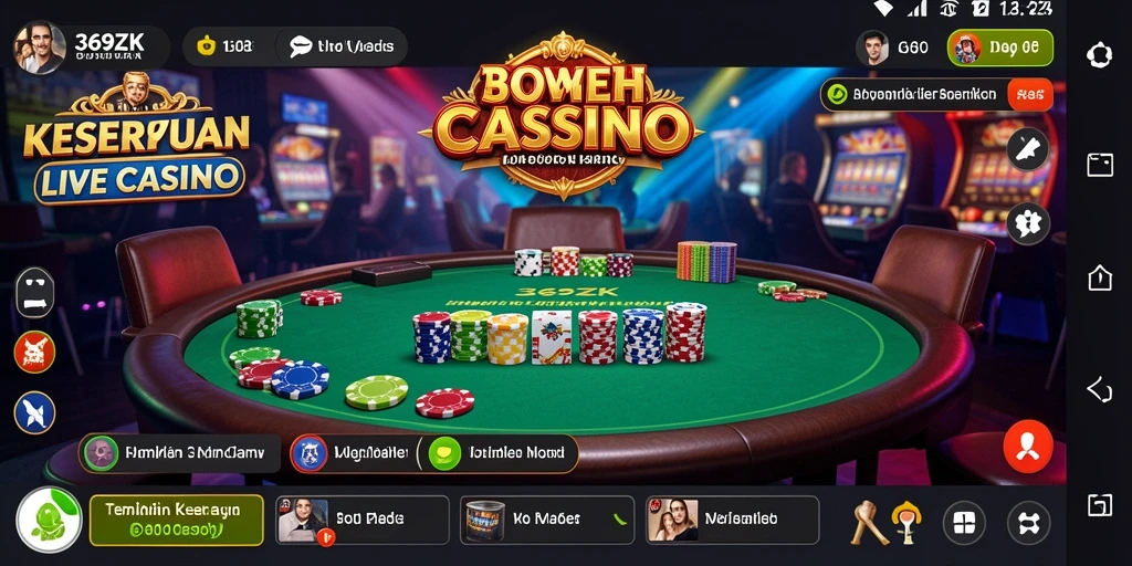 Tampilan permainan Live Casino yang mendebarkan di 369ZK.