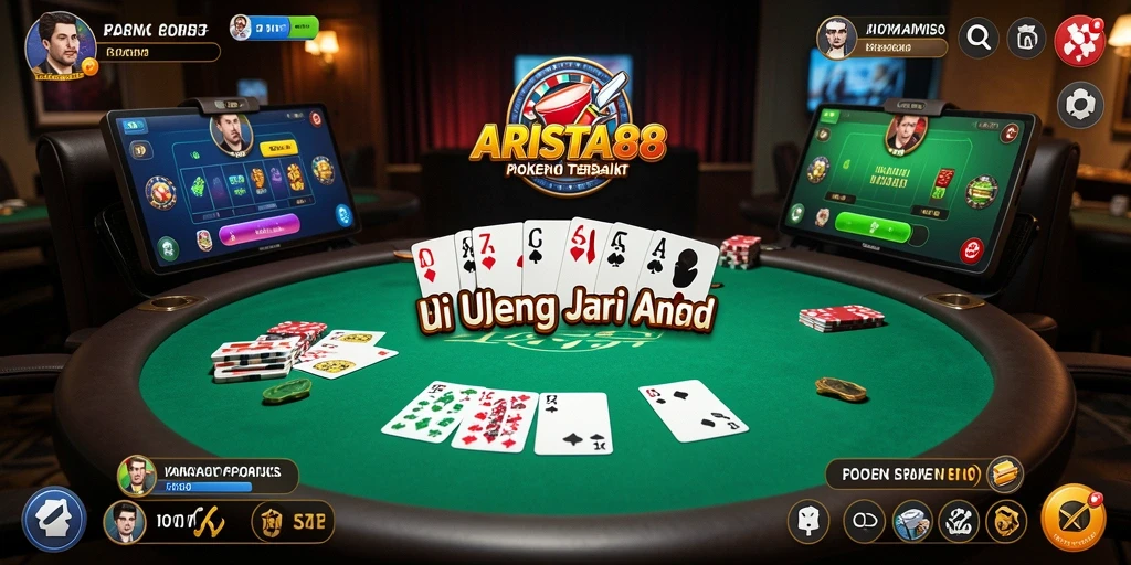 Tangkapan layar ARISTA88 menunjukkan keseruan permainan poker yang mendebarkan.