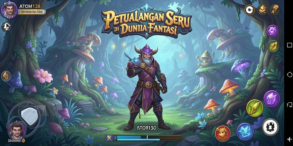 Tampilan gameplay seru dalam petualangan epik di ATOM138.
