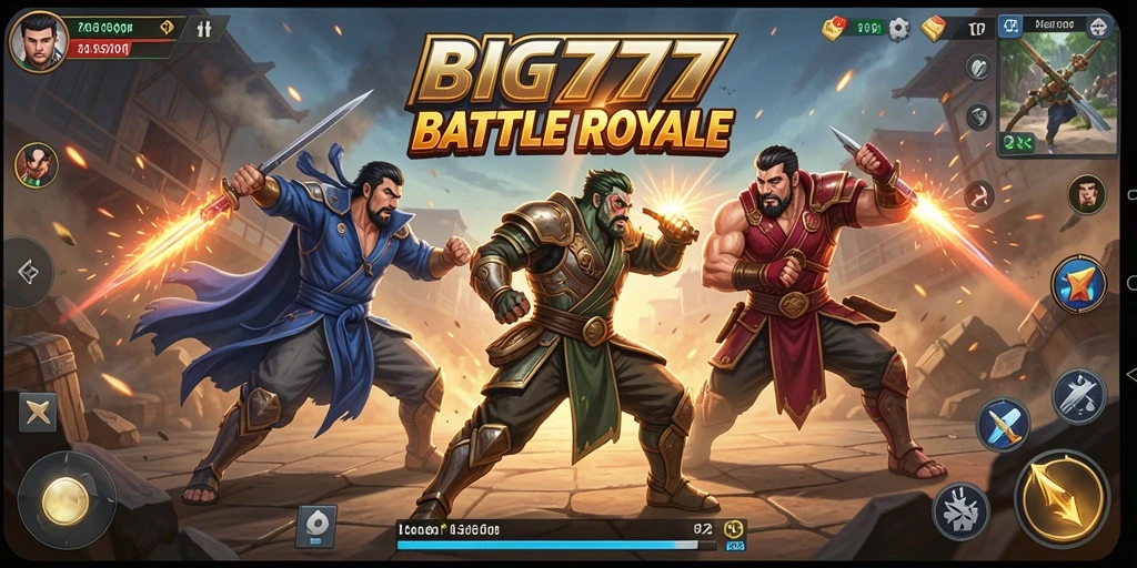 Gameplay seru dan mendebarkan dari BIG777 Battle Royale.