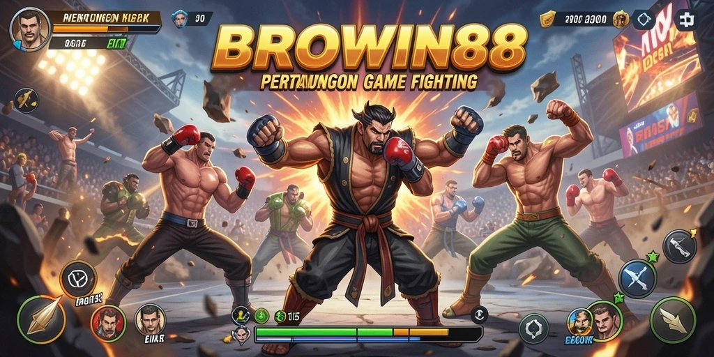 Gameplay seru pertarungan epik di BROWIN88.