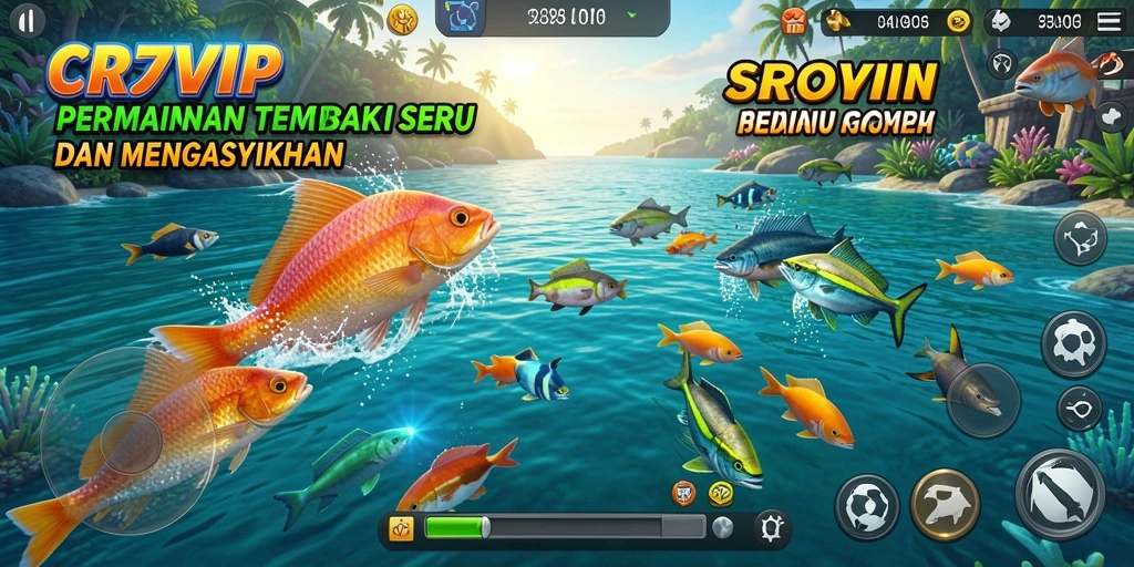 Tampilan gameplay menembak ikan di CR7VIP yang menantang.