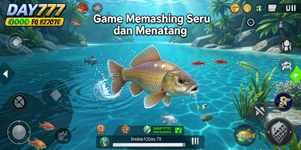 Tampilan gameplay DAY777 dengan suasana memancing yang realistis dan menenangkan.