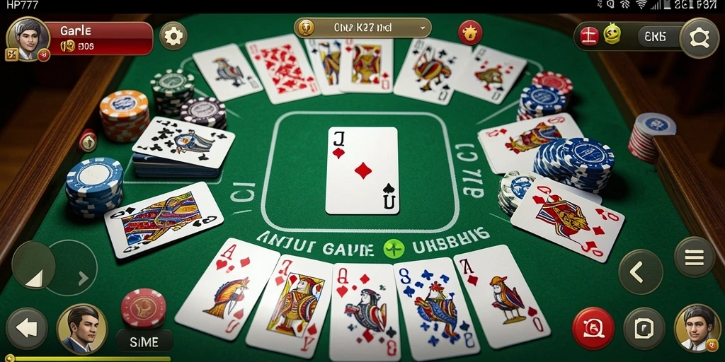 Screenshot game HP777 menampilkan keseruan bermain Gaple.