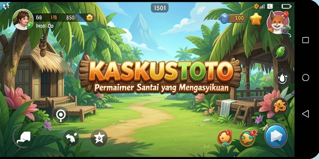 Tampilan gameplay KASKUSTOTO yang penuh warna dan menyenangkan.