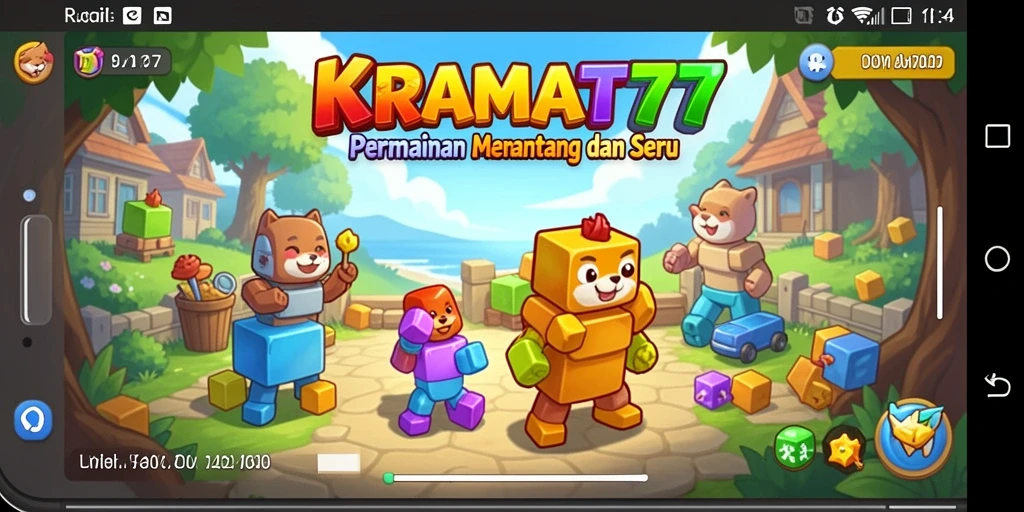 Screenshot gameplay KRAMAT77 menunjukkan teka-teki menarik dan interaktif.