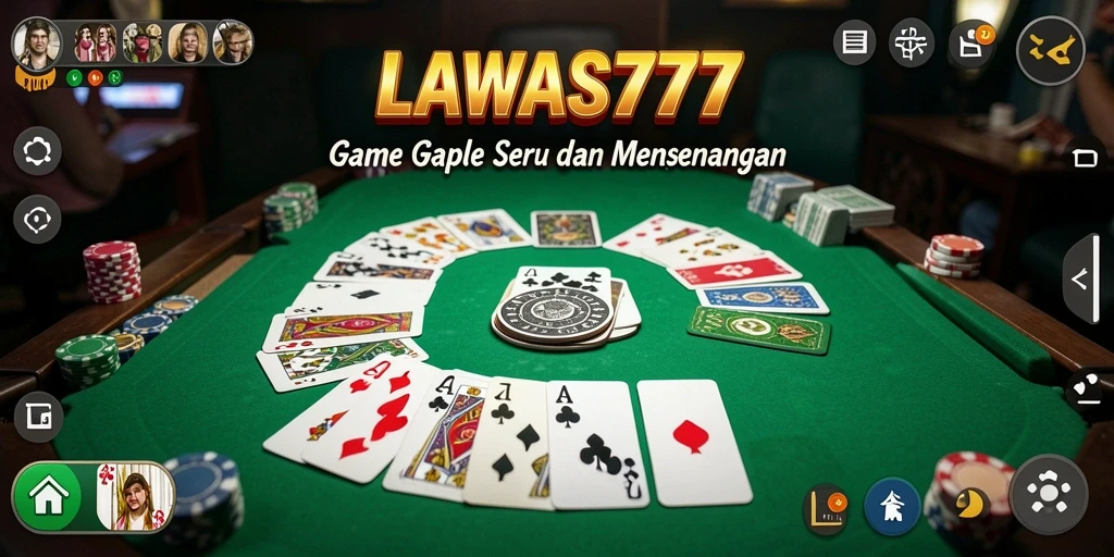 Tampilan antarmuka gameplay Gaple yang menarik dari LAWAS777.