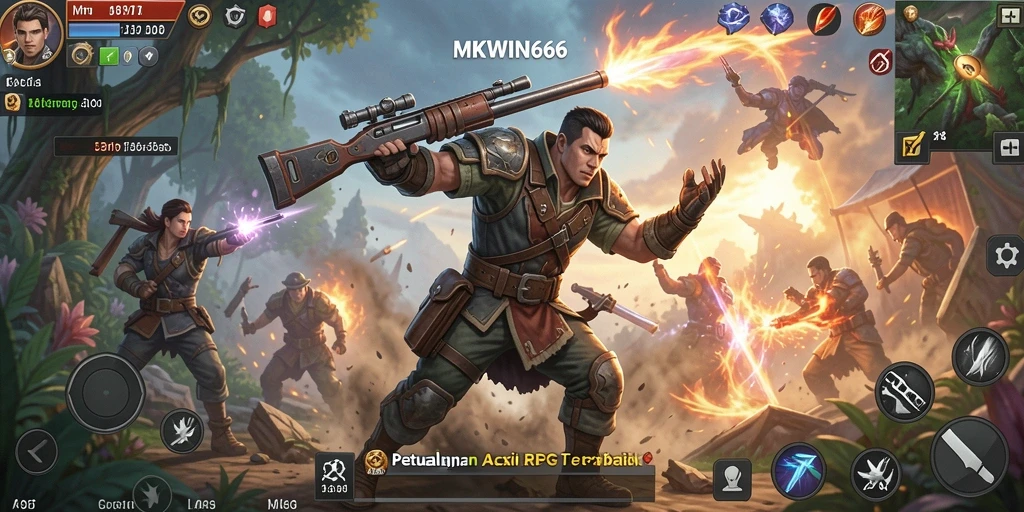 Tampilan gameplay menakjubkan dalam ARPG MKWIN666.