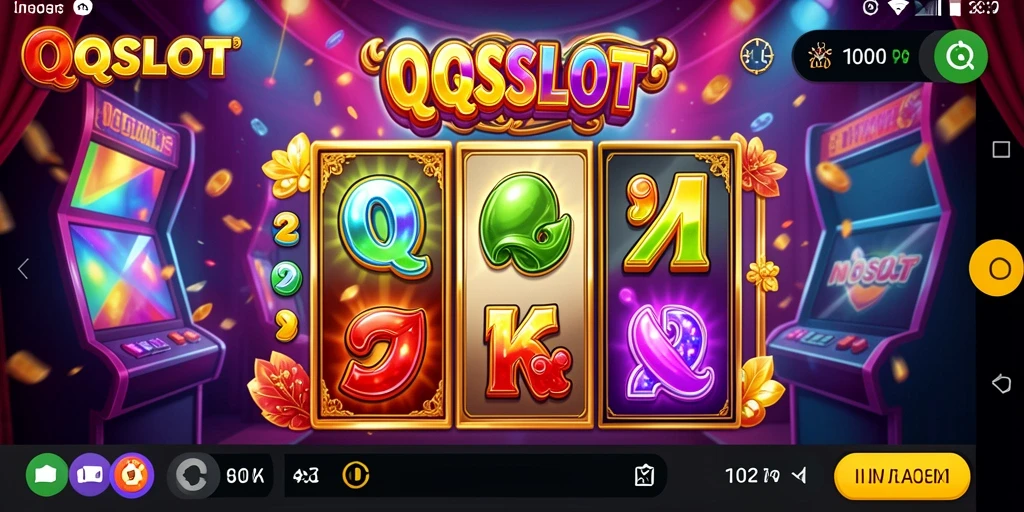 Screenshot gameplay <strong>QQSLOT</strong> yang menunjukkan mesin slot yang menarik.