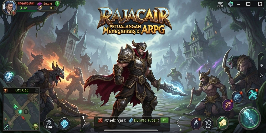Tampilan gameplay menegangkan dalam RAJACAIR dengan pertarungan epik.