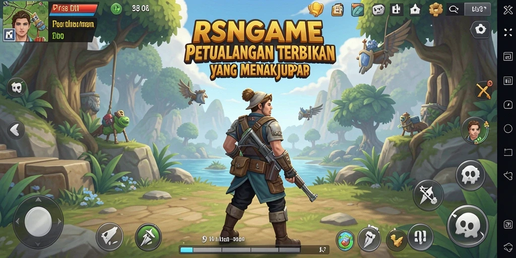 Tampilan gameplay RSNGAME dengan eksplorasi Open World yang menakjubkan.