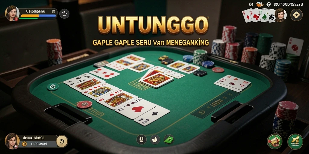Screenshot gameplay UNTUNGGO menampilkan keseruan bermain Gaple.