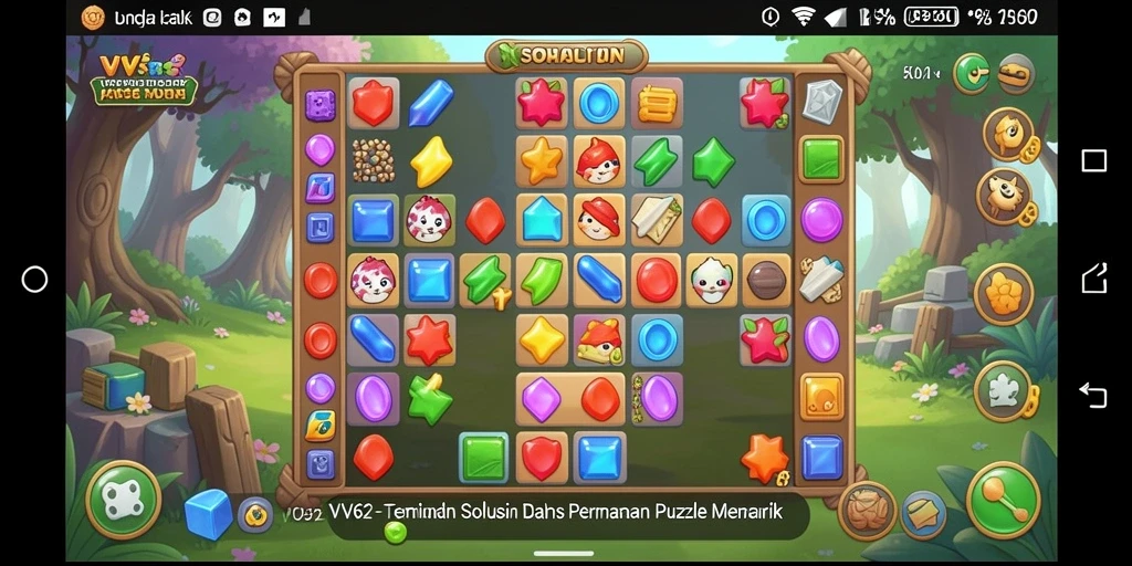 Screenshot gameplay VV62 menampilkan tantangan puzzle yang menarik.