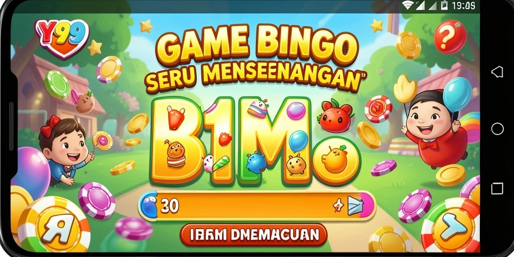 Tampilan permainan Bingo yang menarik di Y89 dengan kartu dan hadiah.